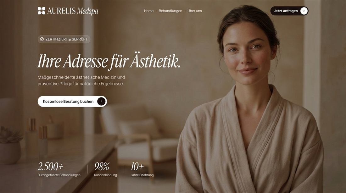 Website-Beispiel: MedSpa